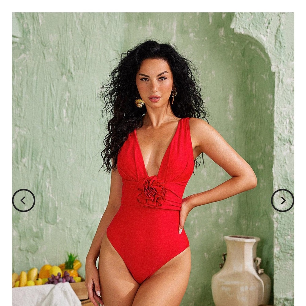 Mew Mews Red One Piece Swimsuit Set